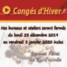 Congés de fin d’année